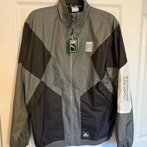 Puma Men's Black and Gray Windbreaker